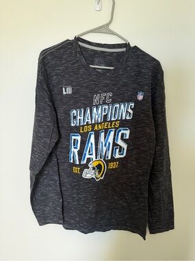 Gray LA Rams Football Pro Line Long Sleeve Tee
